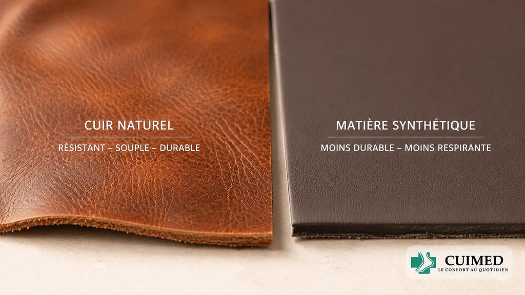 Cuir naturel vs synthétique : pourquoi ça change tout pour vos pieds