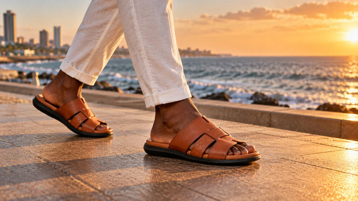 Sandale homme en cuir au Sénégal : comment choisir une paire confortable face à la chaleur