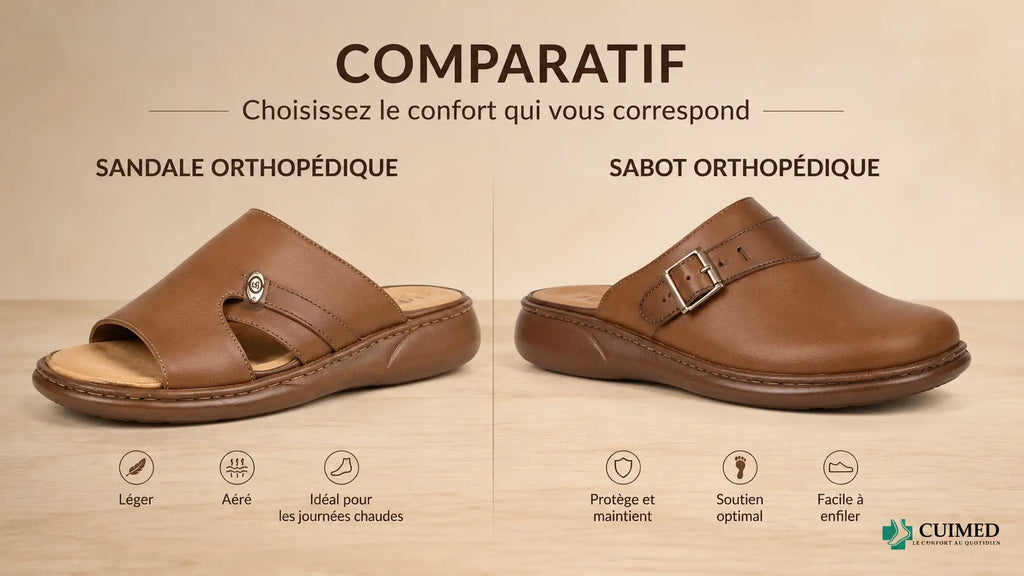 Sandale ou sabot orthopédique : lequel choisir selon votre usage